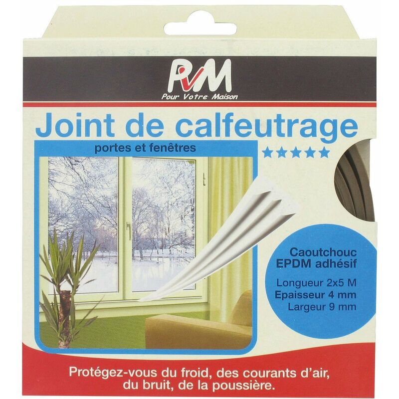 Joint de porte et fenêtre Bon etat 3M 1 à 3 mm, L.6 m marron