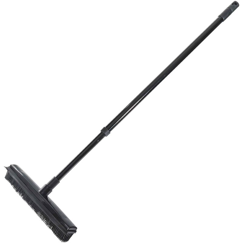 Balai Caoutchouc Avec Raclette, Râteau À Tapis Et Brosse À Charpie Pour Animal De Compagnie