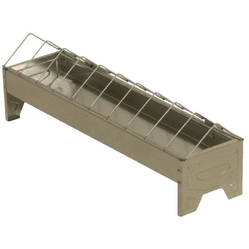 Mangeoire Poules Galvanisée KERBL 10 X 50 Cm - Idéale Pour Élevage Et Agriculture Urbaine