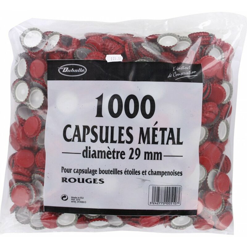 Capsules Rouge Cerise BREWZILLA 26mm - Lot De 1000 Pour Brassage Maison Capsules Rouge Cerise BREWZILLA 26mm - Lot De 1000 Pour Brassage Maison
