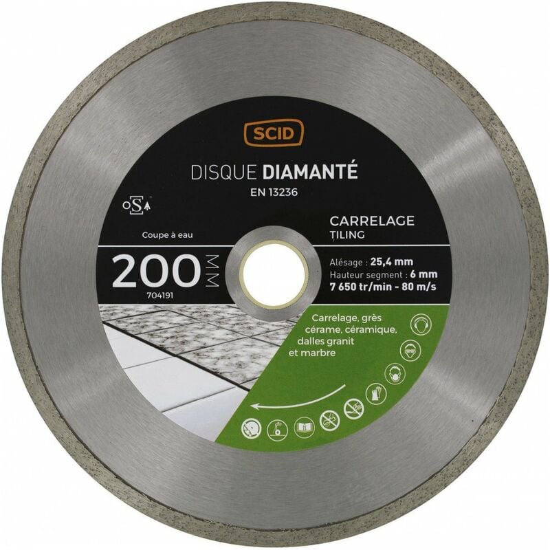 Disque diamant Carrelage Ø125 x 22,23 x H10 mm Ultra Céram SIDAMO