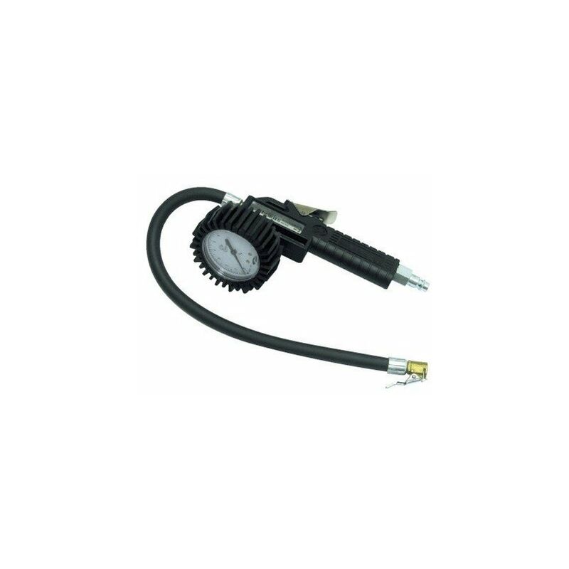 Poignée Gonflage Professionnelle Mecafer – Manomètre Géant, 0-12 Bar, Tuyau 40 Cm, Embout Michelin, Usage Intensif Camion 4x4