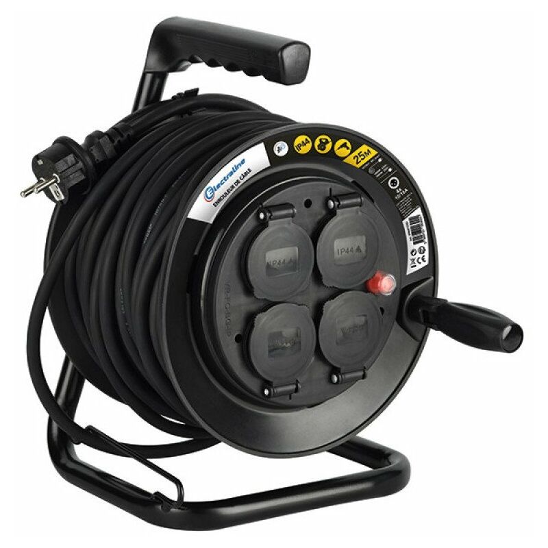 Enrouleur De Câble électrique Camping 25 Mètres 3600W - Connecteur P17 - Pour Camping-car, Véhicule De Loisirs - 2