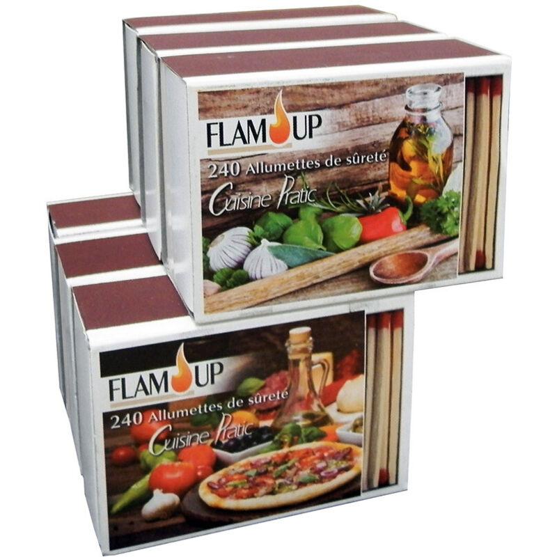 Lot De 3 Boîtes De 240 Allumettes De Cuisine PROF (720 Allumettes) - Longueur 4,7 Cm
