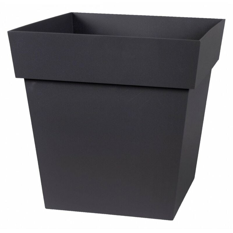 Pot carré TOSCANE 22 L - Gris anthracite