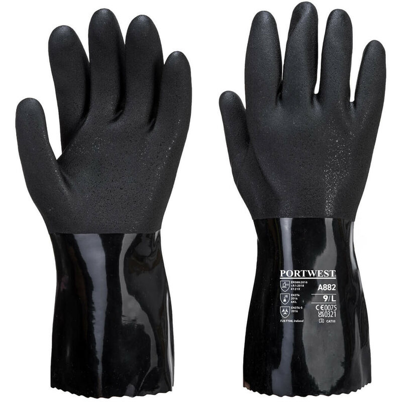 Poignée gants moto 2 paires/4 pièces noir + bleu noir + jaune double  couleur