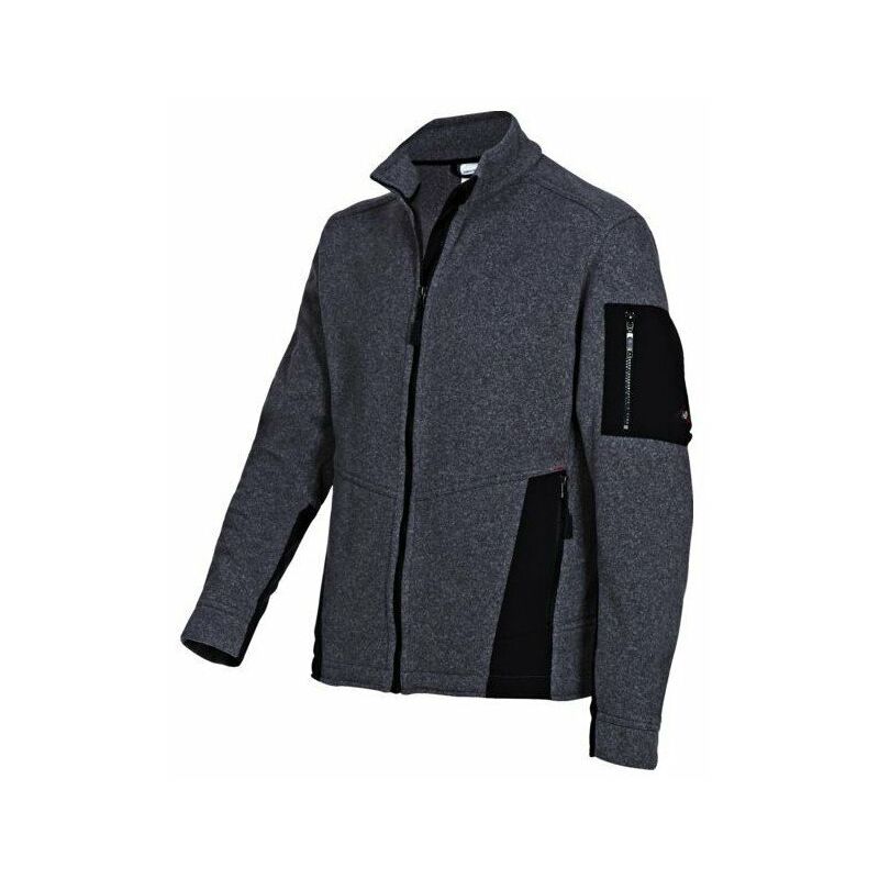 Veste Polaire Jobman Taille XXL Noir | 100% Polyester, 280g/m² | Fermeture YKK, Poignets Avec Passe-pouce
