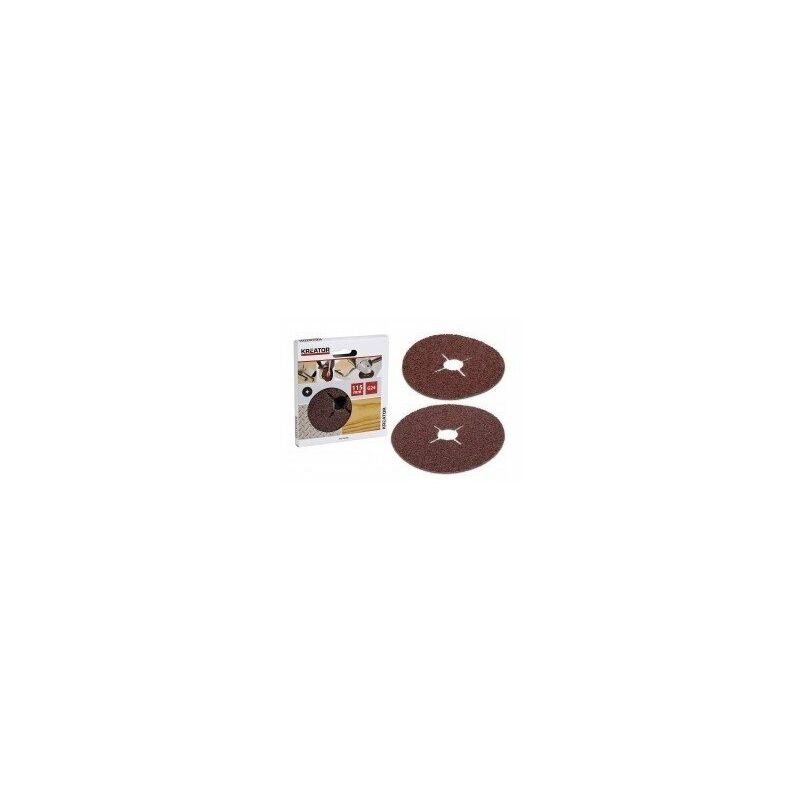 Wolfcraft 2476000 Disques Abrasifs Fibre 115 Mm Lot De 20 Pour Meuleuse