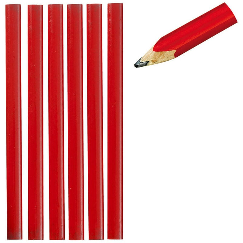 THORQUE crayon maçon longueur 150 mm  crayons de charpentier, crayon de  construction, crayon rouge, crayon de maçon mines de rechange gratuit avec  le crayon du charpentier : : Bricolage