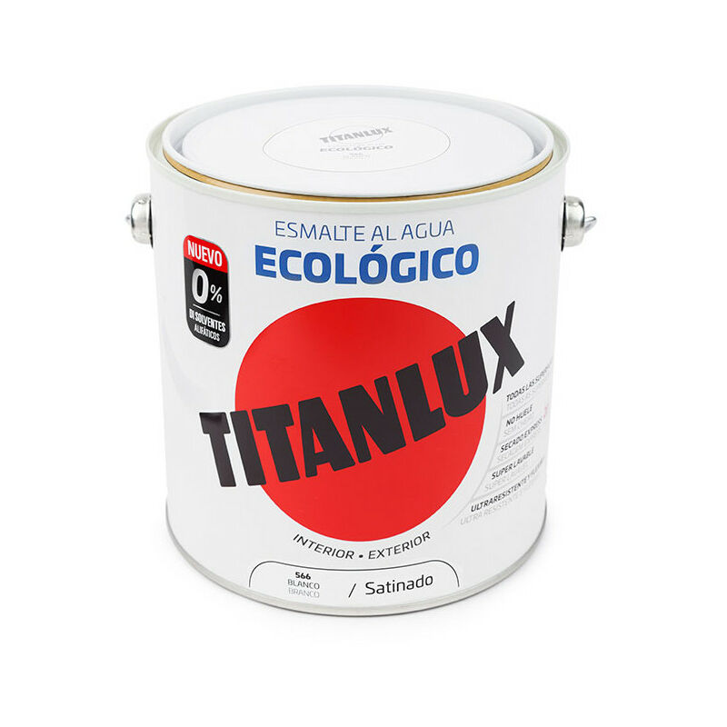 Émail À L'eau Écologique Blanc Satiné 2,5l Titanlux 01t056625