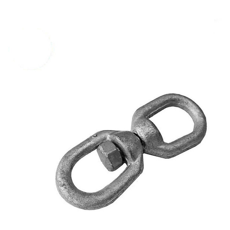 Mousqueton à ressort en alliage de zinc plaqué, 1 pièce, anneau