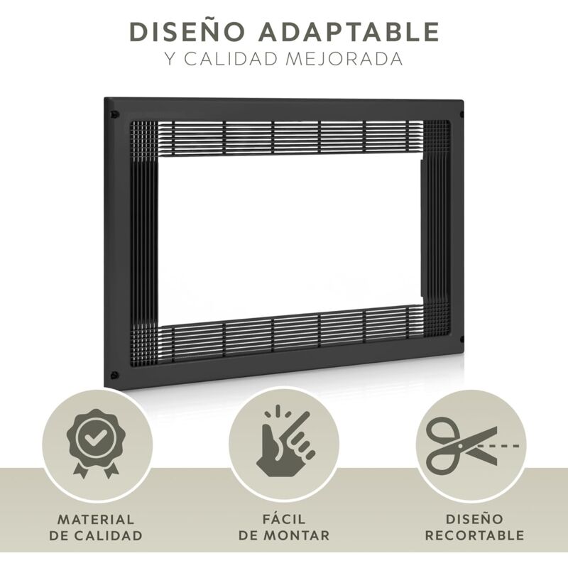 Cadre Micro-Ondes Micel Vega 94503 - 600x400mm Noir Pour Intégration Placard