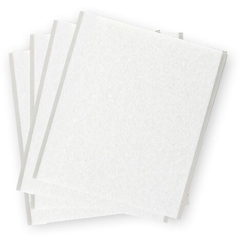 Pack De 4 Patins En Feutre Blanc Synthetiques Adhesifs 100x85mm Plasfix Inofix (1/3)