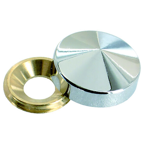 Cache Vis D 12mm Laiton Chrom 4 Pce - Vynex (1/2)