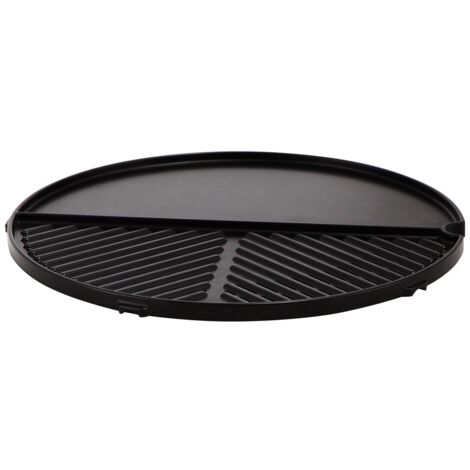 Grille de barbecue 40 cm – Plaque 1/2 grill et 1/2 plancha – Pour modèles Grillo Chef et Citi Chef – Surface de cuisson polyvalente – Cadac (1/3)