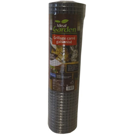 Grillage plastique vert 1X3M, Idéal Garden, maille H.5 x l.5 mm