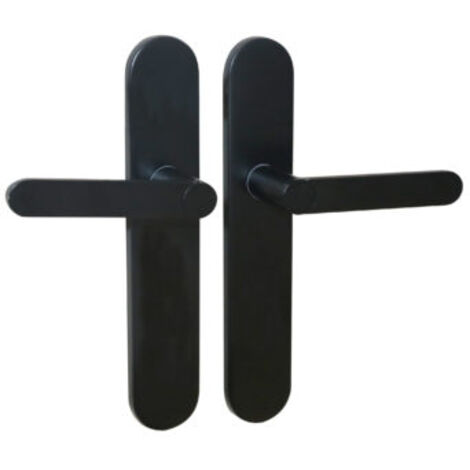 Poignée Meudon Noire Design Moderne, Aluminium Noir Mat - Cadap (1/2)