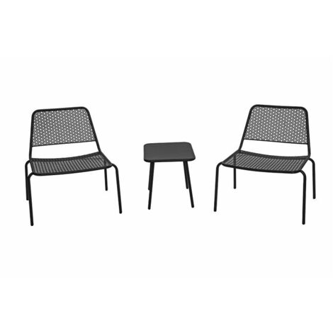 Set Balcon 2 Places Sakura Acier Graphite (1/4)