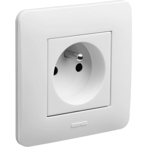 DEBFLEX - CASUAL PRISE DE COURANT 2P+T BLANC - 742700 (1/5)