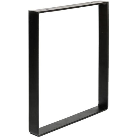 REI – Pied de meuble à visser en acier noir – Hauteur 71 cm – Charge 150 kg – Pour tables et bars – Finition époxy durable (1/7)