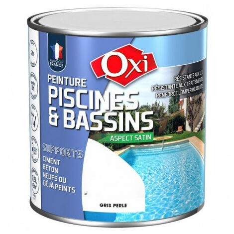 Centrale Brico – Peinture piscine 0.5L gris clair – Résine acrylique solvantée – Imperméabilité renforcée – Résistante aux UV et rayures (1/3)