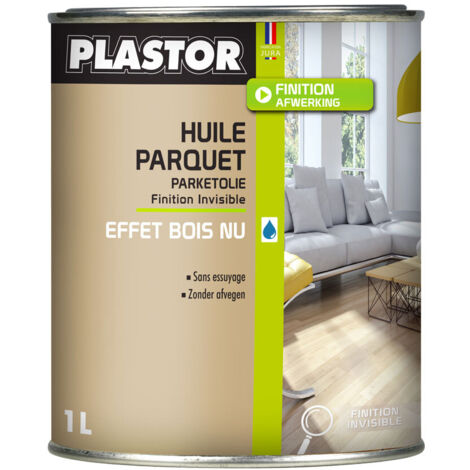 Plastor – Huile pour bois Aquanat 1 Litre – Protection parquet phase aqueuse – Finition mat ou brut – Consommation 15 m²/L (1/2)