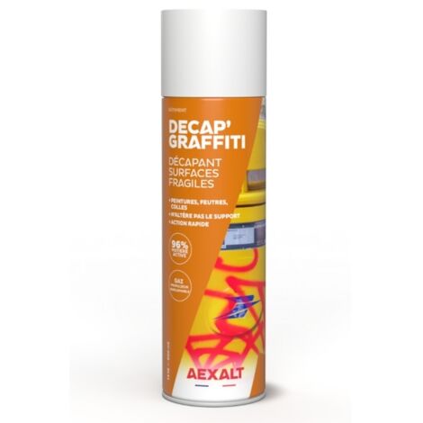 Gel décapant graffiti 400 ml en aérosol – Élimine graffiti sur béton, ciment, brique, métal – Pour surfaces fragiles et lisses (1/2)
