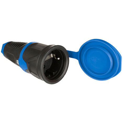 Base pneumatique en caoutchouc avec couvercle 16A 250V T/TL IP54 4,8mm Noir - Solera 57 (1/2)