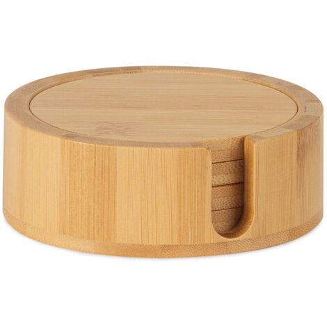 WEBEEDY Lot De 8 Dessous De Verre Carrés En Bambou Pour