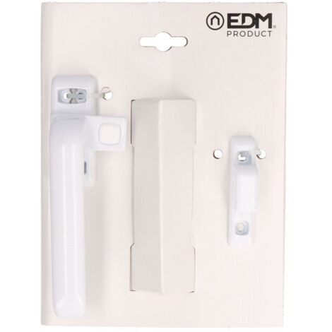Blister Fermeture à Pression EDM 6801 Gauche Aluminium Blanc (1/3)