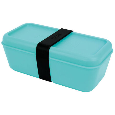 Contenant alimentaire rectangulaire 0,75L turquoise série Sunset Milan (1/2)