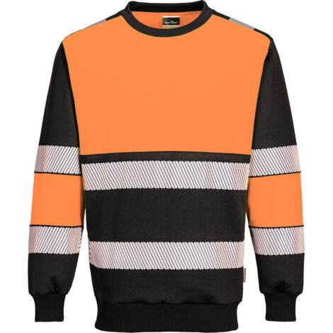 Sweat-shirt Pw3 H-vis Class 1 - Xl - Orange/noir - Portwest