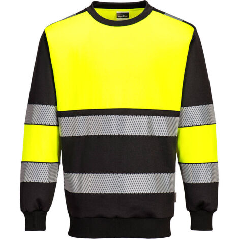 Sweat-shirt Pw3 H-vis Class 1 - M - Jaune/noir - Portwest