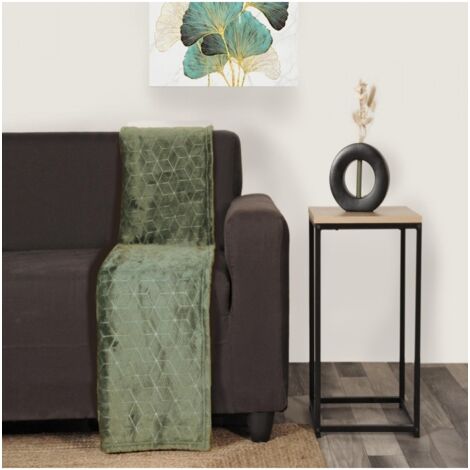 Lou - Plaid Tricoté En Coton 130 X 170 Cm - Bleu