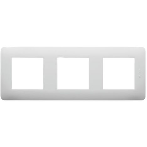 Plaque de finition triple poste horizont./vertical entraxe 71mm Casual DEBFLEX Blanc brillant - 742003 (1/6)