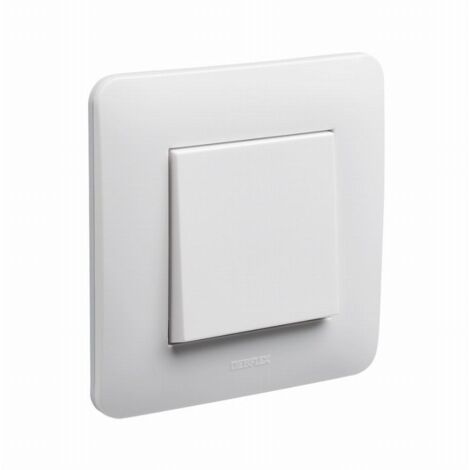 Appareillage encastré bouton poussoir complet Casual DEBFLEX Blanc brillant - 742730 (1/5)