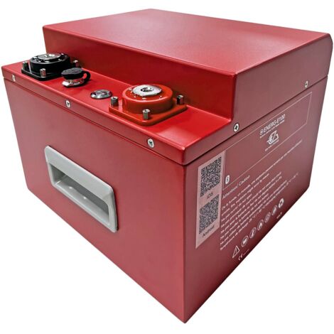 Batterie lithium 100Ah 12,8V – Technologie LiFePO4 – Courant décharge 150A – Installation intérieure – Dimensions 260x235x195mm – EZA