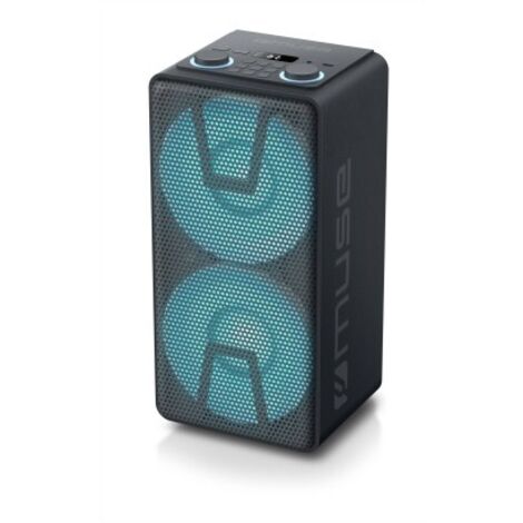 Enceinte sono portable 150W – Batterie lithium 1500mAh – Lumière d'ambiance multicolore – Bluetooth et entrée micro/guitare – Muse (1/3)