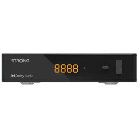 Décodeur satellite HD FTA – Réception Full HD 1080p – Port USB 2.0 avec fonction Time-shift – 2000 chaînes mémorisables – Strong