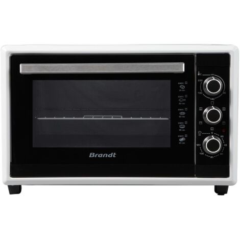 Brandt – Mini four grill 42L multifonction 1800W – 5 modes de cuisson – Chaleur tournante, gril, tournebroche – Température réglable 50 à 240°C - FC4200MW-BRANDT