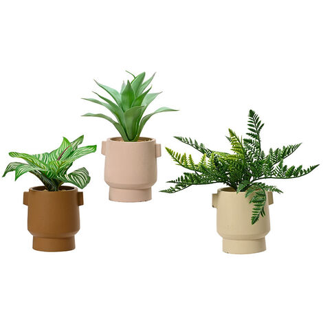Plante Artificielle De 25cm Avec Des Pots De Couleurs Variées 808559 (1/2)