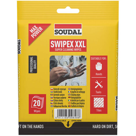 Sachet de 20 lingettes Swipex XXL Soudal 120874 (1/2)