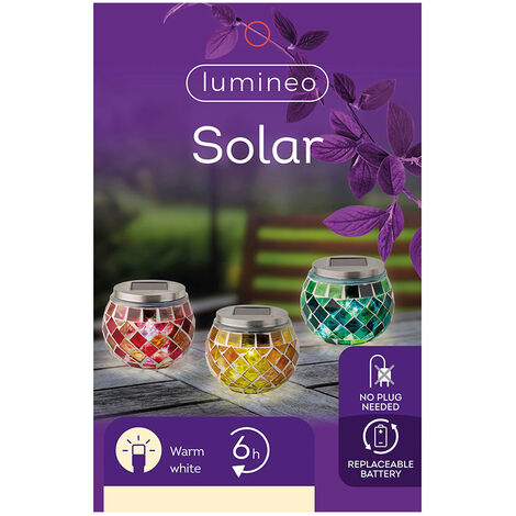 Led Solaire Design Mosaïque 9cm Couleurs Variées 894596 (1/2)