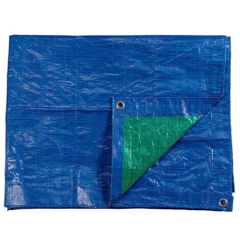 Auvent Double Face Bleu/vert 8x12m Protection Polyvalente Réversible Grand Format - Edm (1/2)