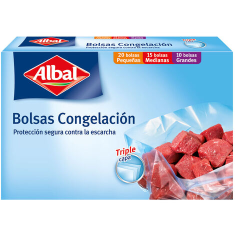 Sacs De Congelation Albal 3 Tailles 45 Unités (20pq+15 Med+10 Large) - Albal (1/2)
