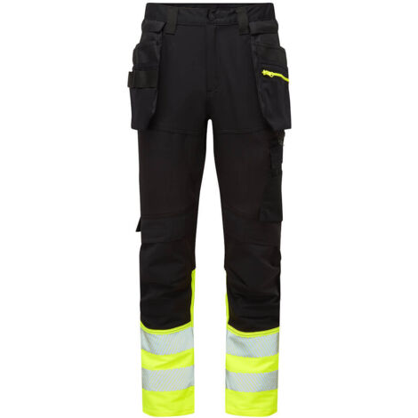 Pantalon Holster Pw3 Hi-vis Classe 1 - 33 - Jaune/noir - Portwest (1/2)