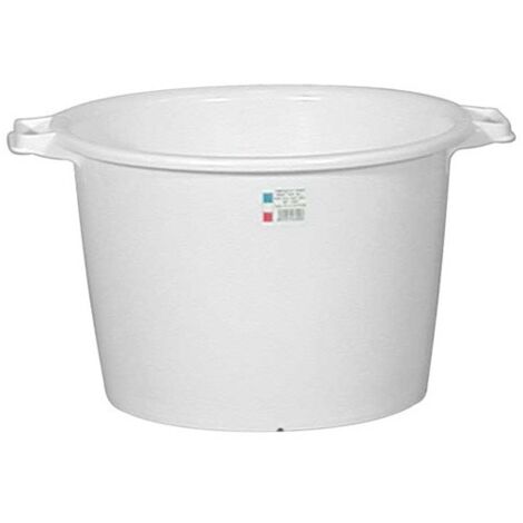 Baquet Rond 30l D44 H30 Blanc Alimentaire - Aluminium Et Plastiq