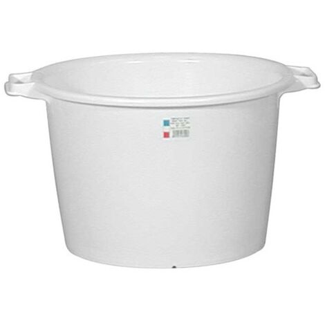 Baquet Rond 30l D44 H30 Blanc Alimentaire - Aluminium Et Plastiq