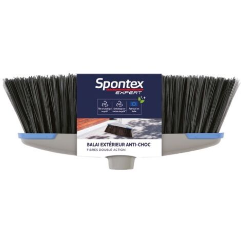 Balai Extérieur Antichoc Fibres Double Action - Spontex Expert (1/4)