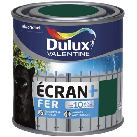 Dulux Valentine – Peinture glycéro brillante 0,25L vert basque – Application directe sur rouille – Protection 10 ans contre intempéries et UV (1/4)
